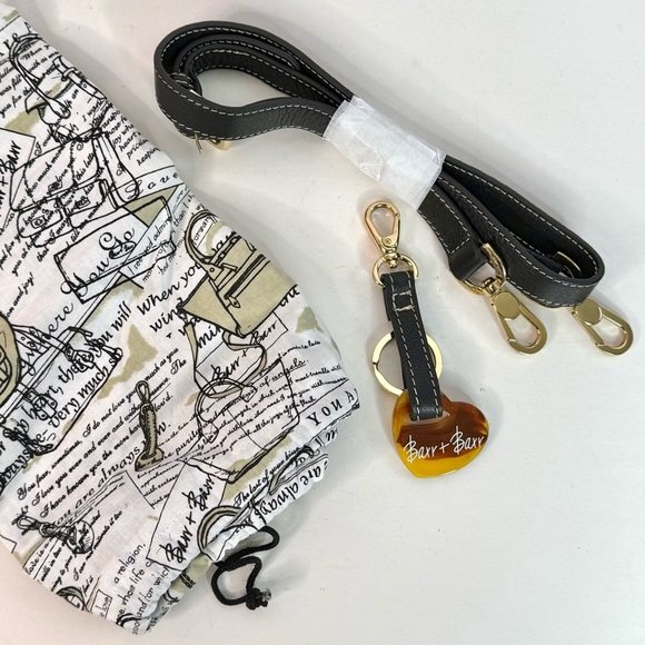 BARR + BARR Black Pebbled Leather White Stitching Large Doctor Bag Satchel NWOT - Picture 5 of 15